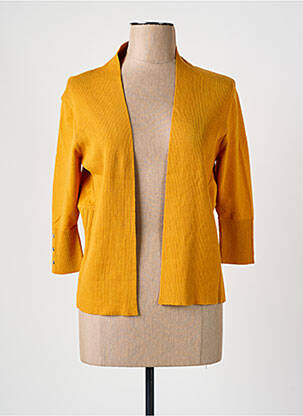 Gilet manches longues maille fine jaune CONCEPT K femme