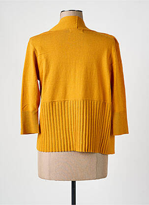Gilet manches longues maille fine jaune CONCEPT K femme