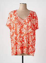 T-shirt imprimé fantaisie manches courtes orange ARMOR LUX femme
