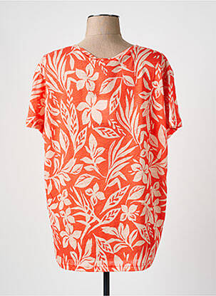 T-shirt imprimé fantaisie manches courtes orange ARMOR LUX femme