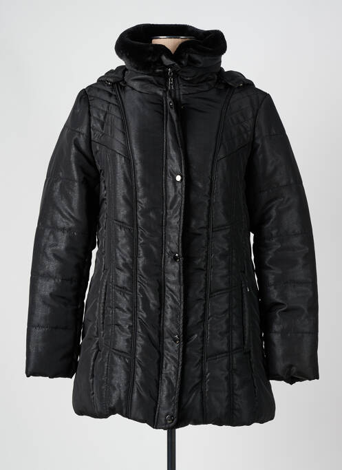 Doudoune poches a capuche noir SATURNE femme