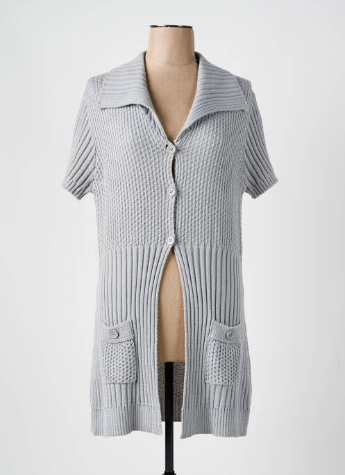 Gilet manches courtes gris JAC JAC pour femme