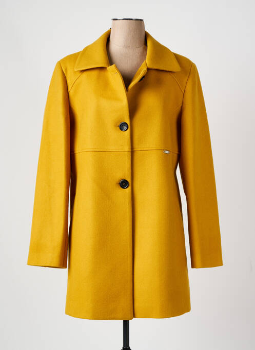 Manteau long jaune QUATRE VINGT JOURS pour femme