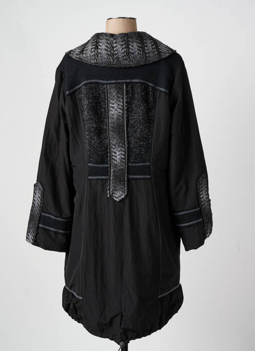 Manteau long noir QUATRE VINGT JOURS pour femme
