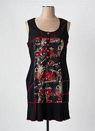 Robe courte sans manche sans manche noir QUATRE VINGT JOURS femme
