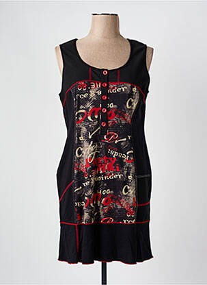 Robe courte sans manche sans manche noir QUATRE VINGT JOURS femme