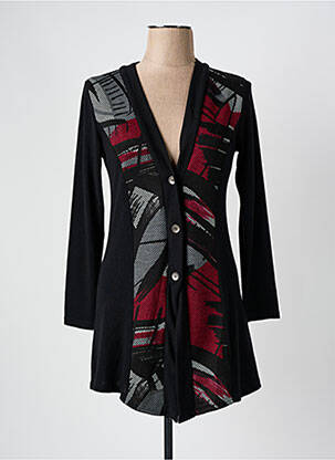 Gilet manches longues stretch noir CICERO femme