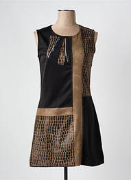 Robe courte sans manche sans manche noir FRONT DE MER femme