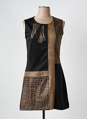 Robe courte sans manche sans manche noir FRONT DE MER femme