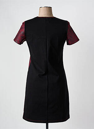 Robe courte manches courtes manches courtes rouge CLAUDE DE SAIVRE femme