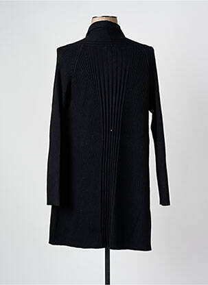 Gilet manches longues col châle noir TRIPODE femme