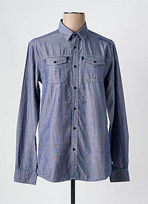 Chemise manches longues poches bleu CBK homme