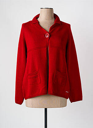 Gilet manches longues stretch rouge ARMOR LUX femme