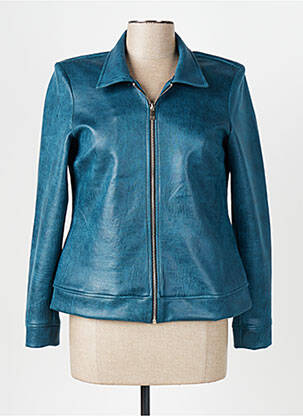 Veste casual epaulette bleu HALOGENE femme