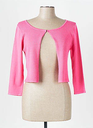 Gilet manches longues manches 3/4 rose CHOKLATE femme