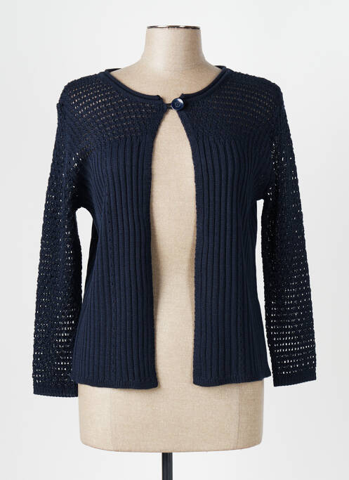 Gilet manches longues bleu FELINO pour femme