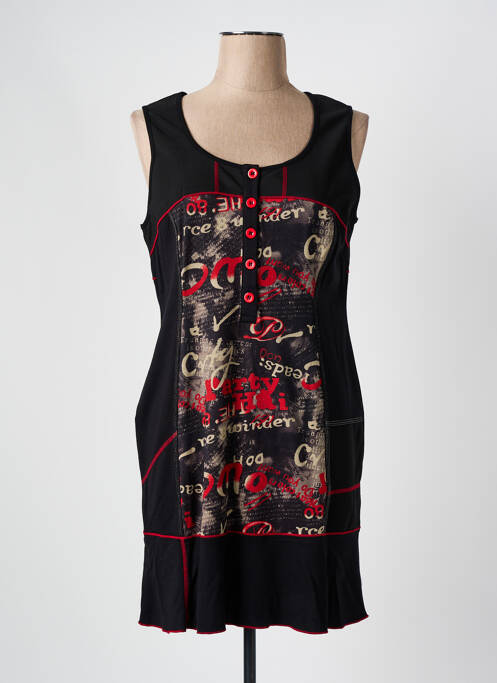 Robe courte noir QUATRE VINGT JOURS pour femme