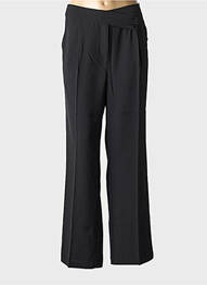 Pantalon large fermeture zippée sous rabat boutonné taille normale noir CAPTAIN TORTUE femme