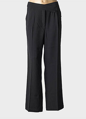 Pantalon large fermeture zippée sous rabat boutonné taille normale noir CAPTAIN TORTUE femme