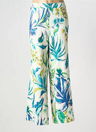 Pantalon large coupe fluide taille normale vert CAPTAIN TORTUE femme