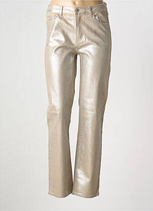 Jeans coupe slim stretch taille normale beige CAPTAIN TORTUE femme