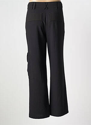 Pantalon droit tissage crêpe taille normale noir CAPTAIN TORTUE femme