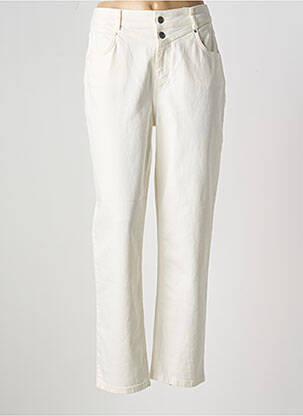 Jeans coupe slim stretch taille normale beige CAPTAIN TORTUE femme