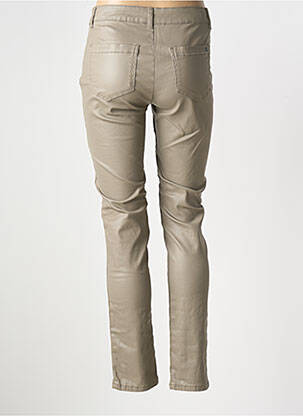 Pantalon slim tissage enduit taille normale gris TREND BY CAPTAIN TORTUE femme