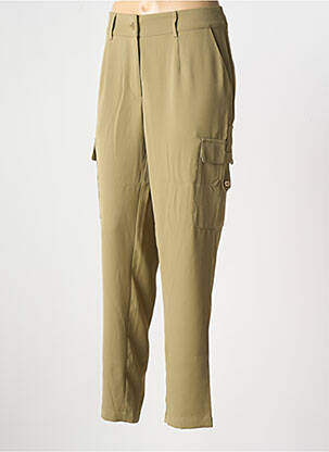 Pantalon cargo taille élastique taille normale vert MAISON CAPTAIN femme