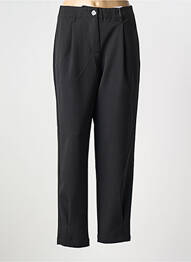 Pantalon droit tissage crêpe taille normale noir MAISON CAPTAIN femme