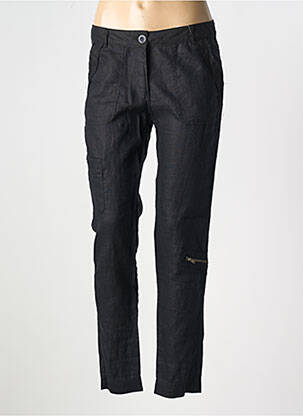 Pantalon slim taille normale taille normale noir MISS CAPTAIN femme
