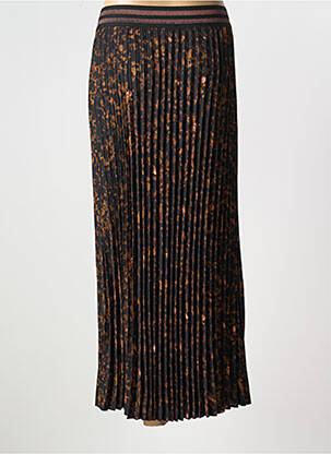 Jupe longue tissage plissé noir MAISON CAPTAIN femme