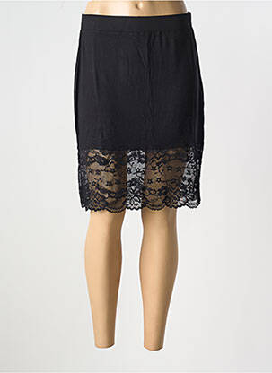 Jupe courte coupe droite noir MY ACCESSOIRES BY CAPTAIN TORTUE femme
