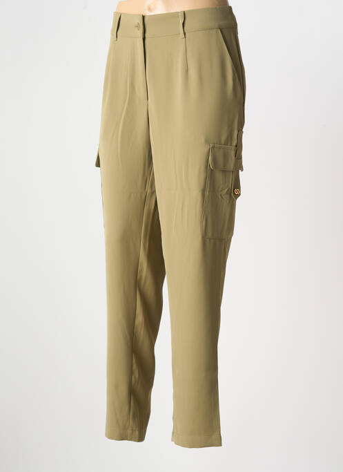Pantalon cargo slim taille normale vert MAISON CAPTAIN femme