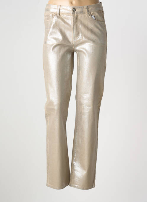 Jeans coupe slim beige CAPTAIN TORTUE pour femme