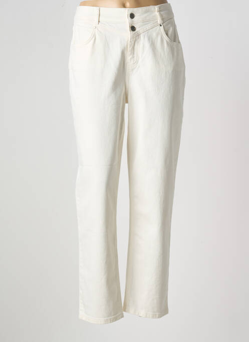 Jeans coupe slim beige CAPTAIN TORTUE pour femme