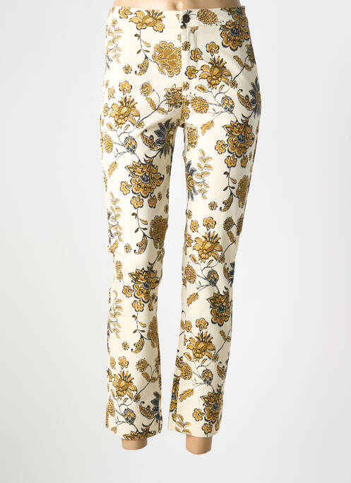 Jeans coupe slim beige CAPTAIN TORTUE pour femme