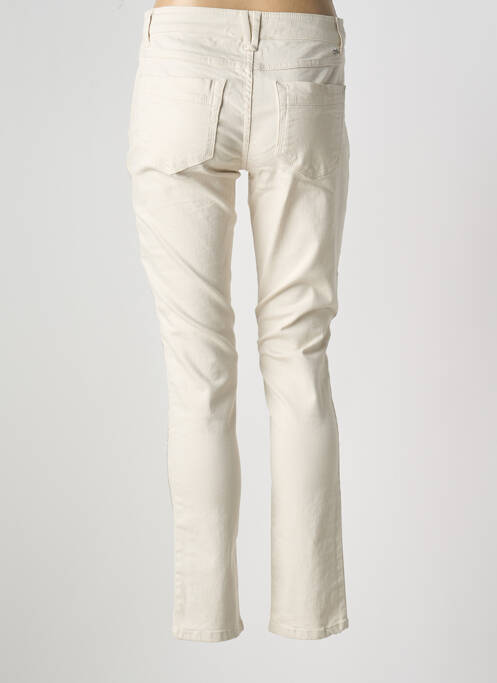 Jeans coupe slim beige TREND BY CAPTAIN TORTUE pour femme