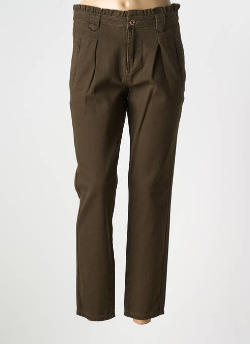 Jeans coupe slim vert LITTLE MISS BY CAPTAIN TORTUE pour femme