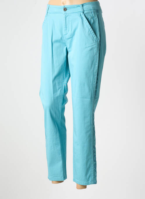 Pantalon chino bleu MISS BY CAPTAIN TORTUE pour femme