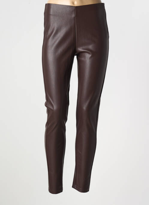 Pantalon slim marron LITTLE MISS BY CAPTAIN TORTUE pour femme