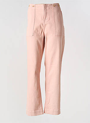 Jeans coupe droite taille haute taille haute rose MAISON CAPTAIN femme