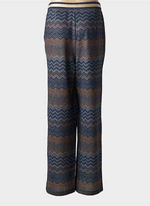 Pantalon large fermeture zippée sous rabat boutonné taille normale bleu CAPTAIN TORTUE femme