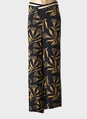 Pantalon large fermeture zippée sous rabat boutonné taille normale noir CAPTAIN TORTUE femme