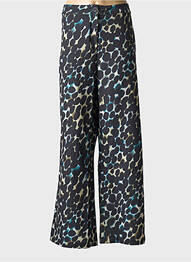 Pantalon large fermeture zippée sous rabat boutonné taille normale noir CAPTAIN TORTUE femme