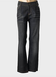 Jeans coupe droite stretch taille normale noir LADY CAPTAIN femme