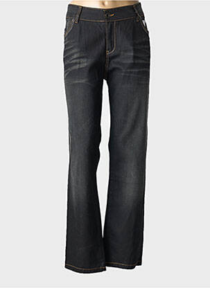 Jeans coupe droite stretch taille normale noir LADY CAPTAIN femme