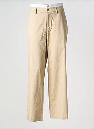 Pantalon droit stretch taille haute beige MAISON CAPTAIN femme
