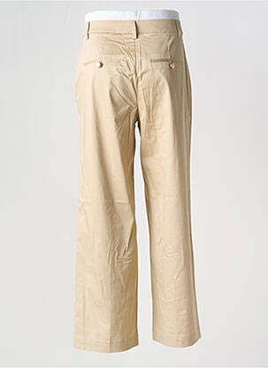 Pantalon droit stretch taille haute beige MAISON CAPTAIN femme