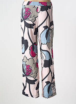 Pantalon droit tissage popeline taille normale rose CAPTAIN TORTUE femme
